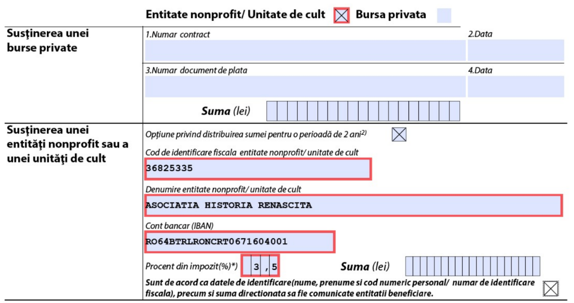Exemplu Formular 230